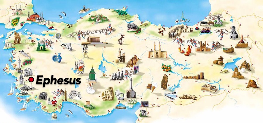 Turkey Travel Map Ephesus